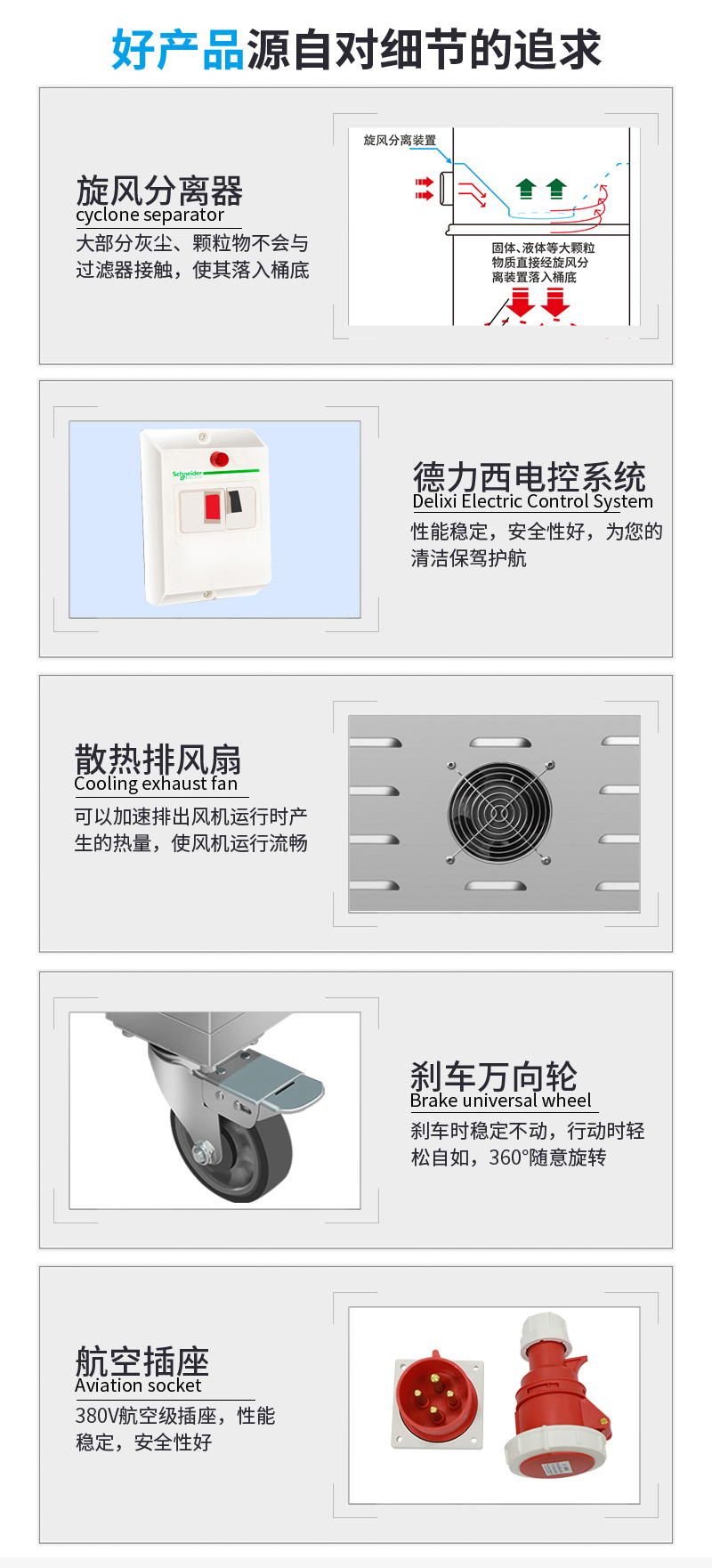 吸塵吸水2.2KW制藥廠專用吸塵器配件